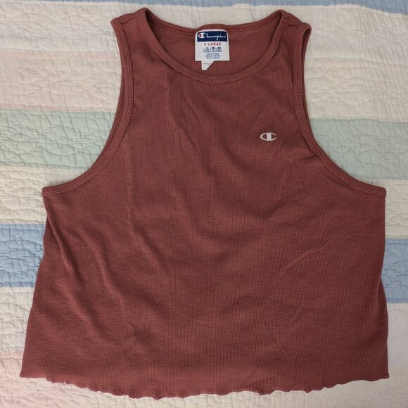 Champion tank crop ribbed top rust-color Sz XL - Picture 1 of 7
